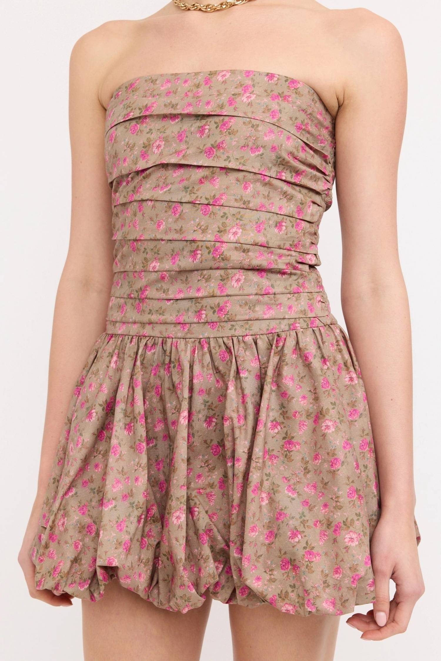 Sofie the Label Carmel Floral Mini Dress in fuchsia - women's dress - view 4
