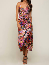 Dress Forum - Floral Ruched Midi Dress