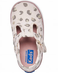 Keds Infant Or Toddler T-strap Casual Sneakers in champion leopard - kids' sneaker - alternate view