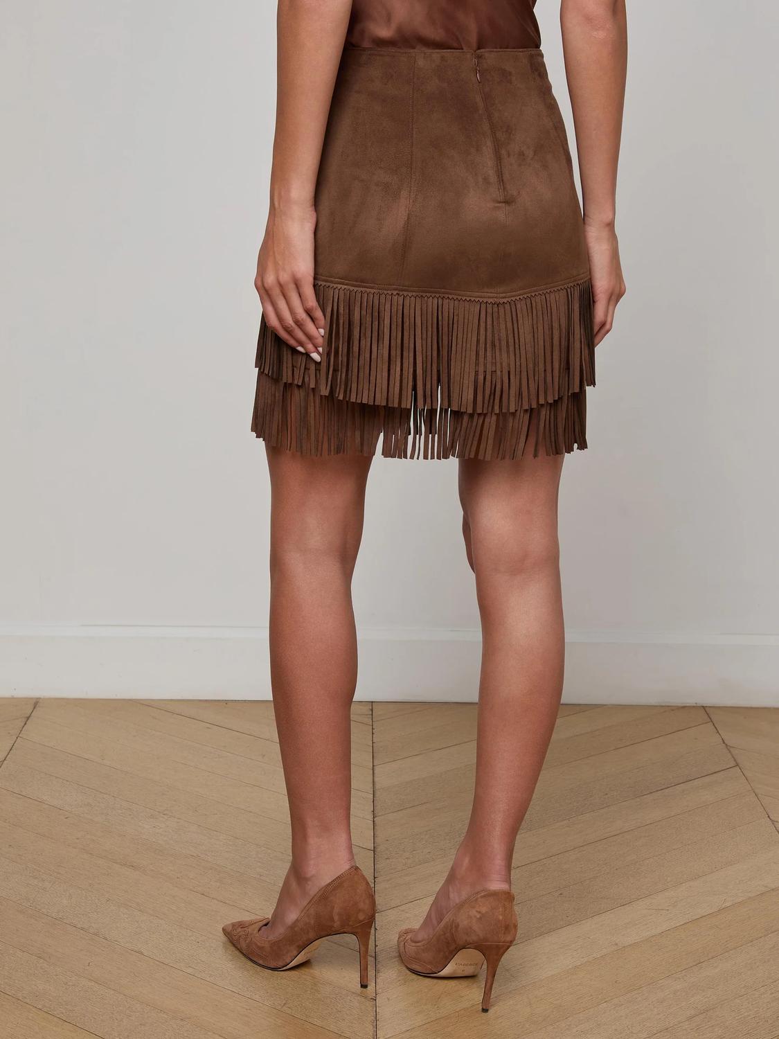 L'Agence - Lyle Vegan Suede Mini Skirt