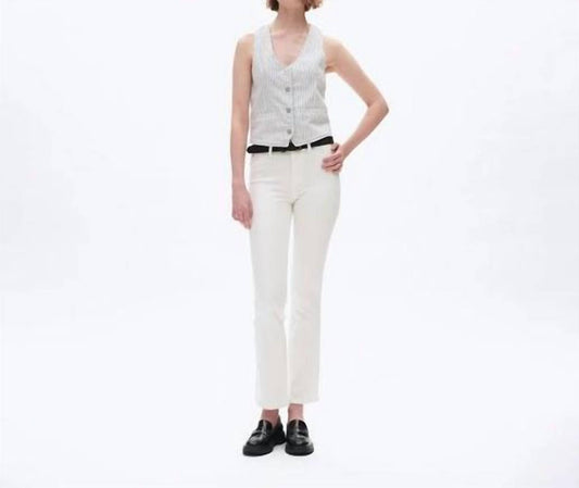 Bayeas - White Straight Leg Jeans