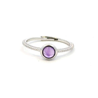 Aamiaa - Color Candy Collection Ring With 5mm Round Amethyst