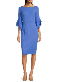 Adrianna Papell - Boat Neckline Sheath Dress - Plus