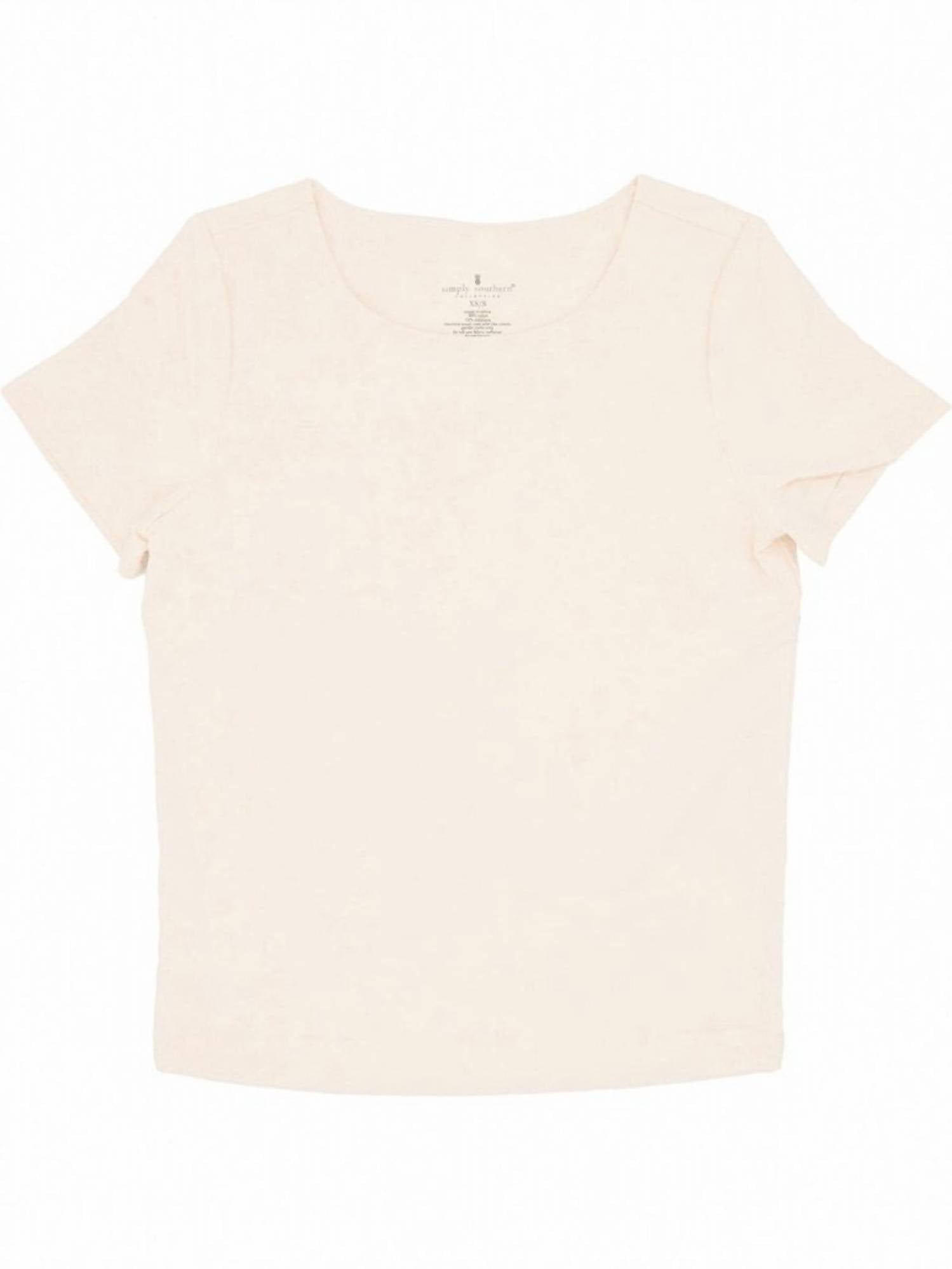 Simply Southern Double Layer Tee in pearl - women's t-shirt - alternate view