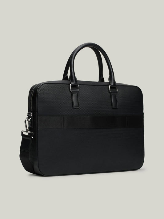 Tommy Hilfiger - Men's Textured Logo Computer Bag