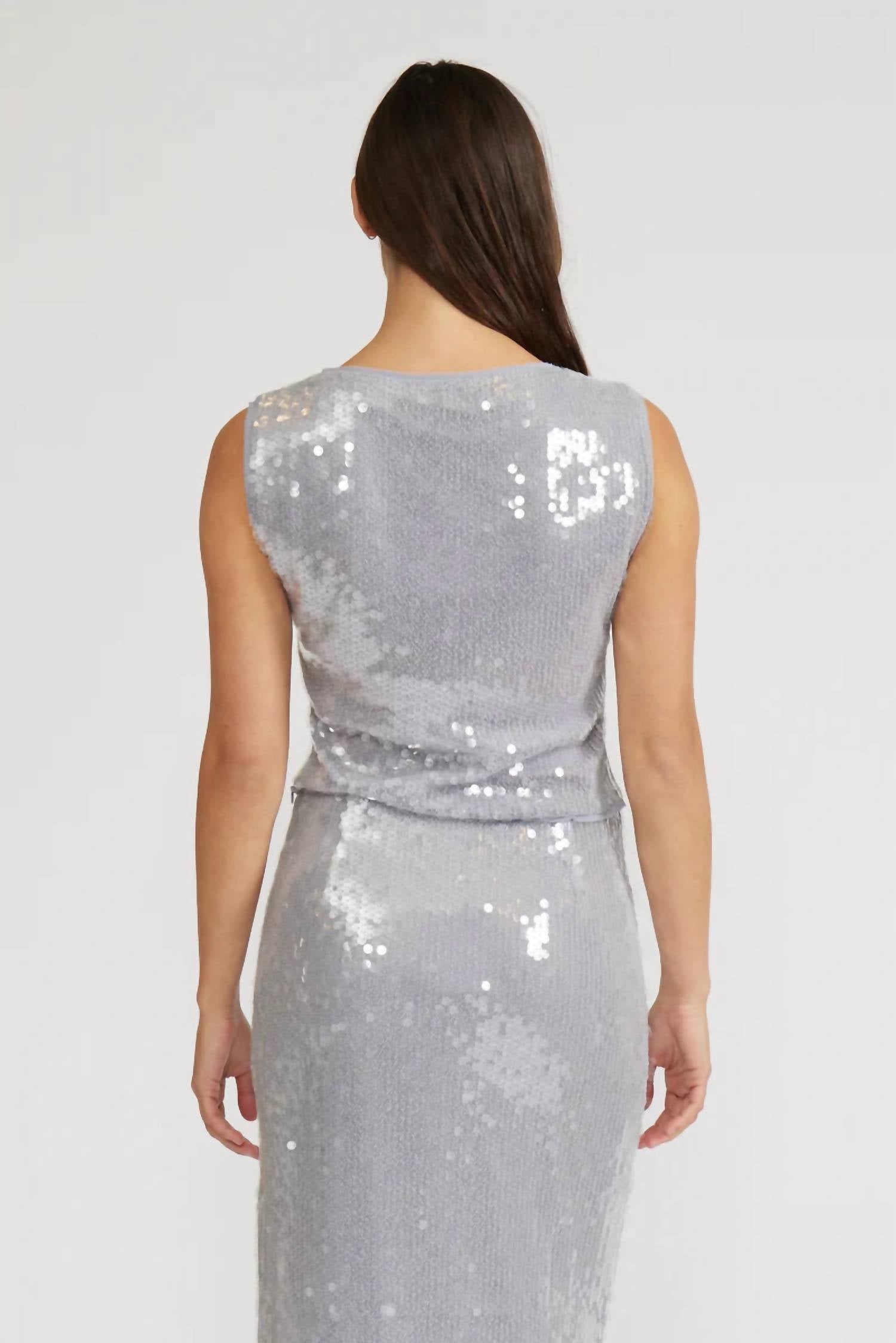 Lucy Paris - Michelle Sequins Sleeveless Top