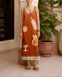 Alemais - Soleil D'amour Silk Midi Dress