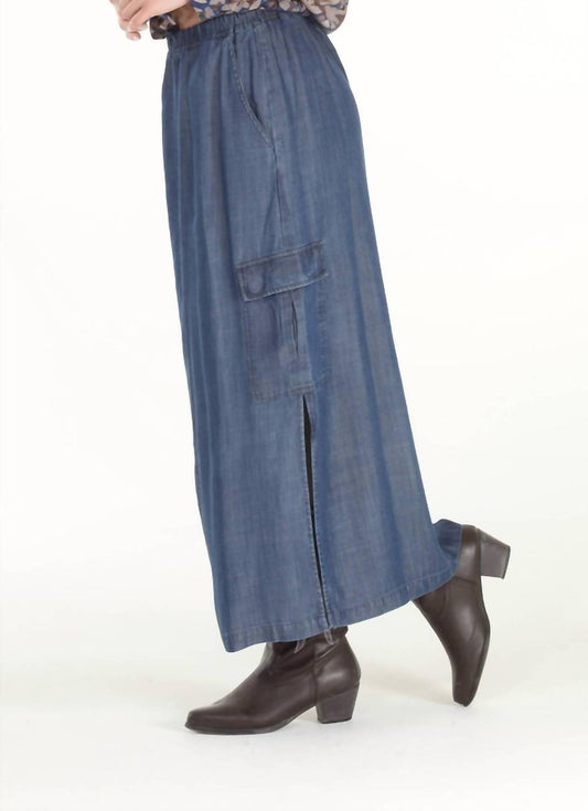 Paparazzi - Tencel Pull-on Slit Side Cargo Skirt