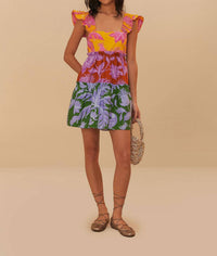Farm Rio - Tropical Swing Mix Mini Dress