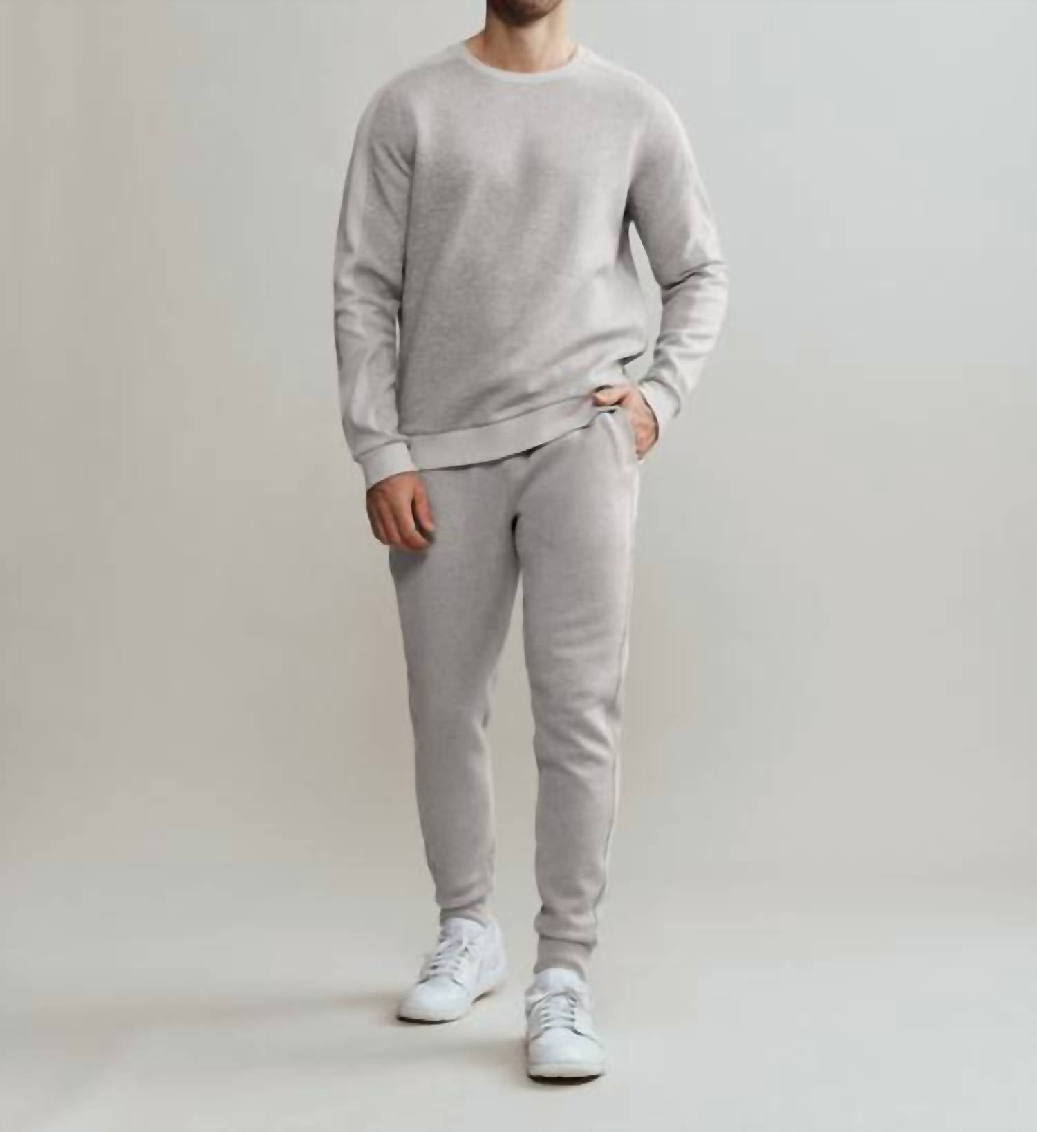 RHONE Heritage Crewneck Sweatshirt in gray - men's shirt