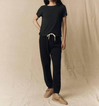 THE GREAT. The Little Tee in almost black - women's t-shirt - alternate view