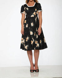 Orchid Bloom - Floral Swing Dress