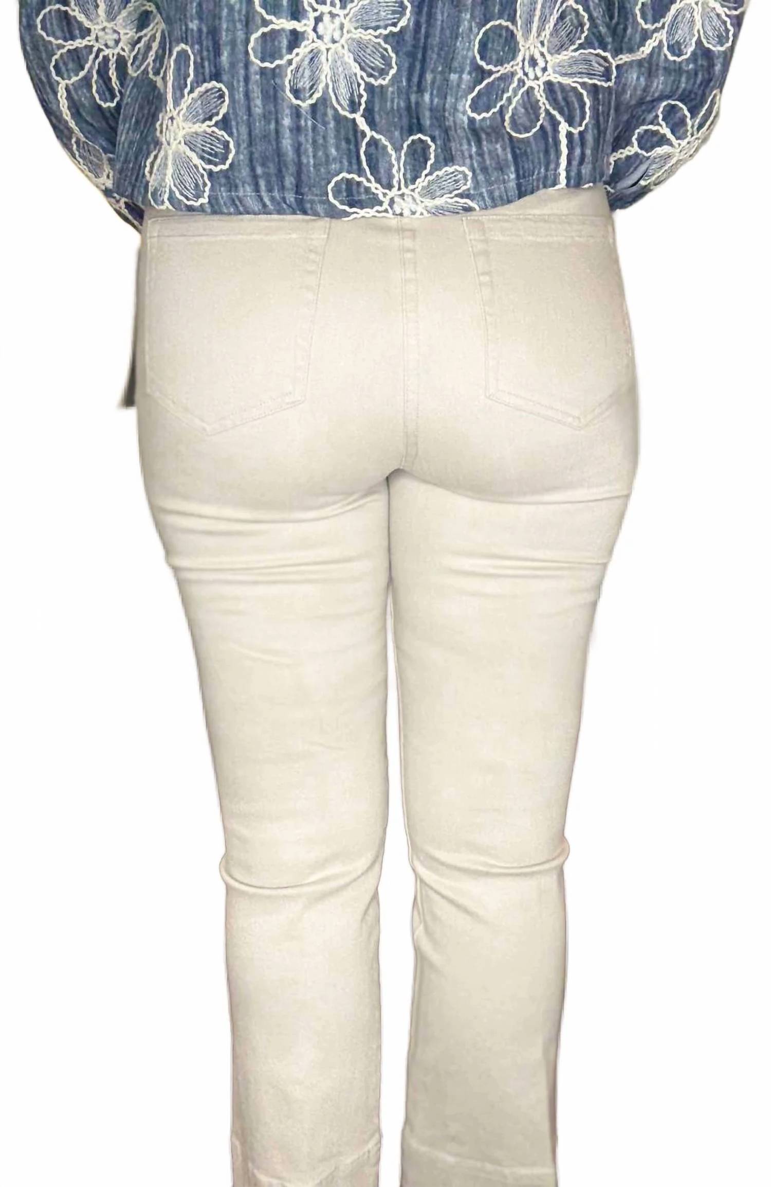 Multiples - Pintuck Flare Leg Crop Jean