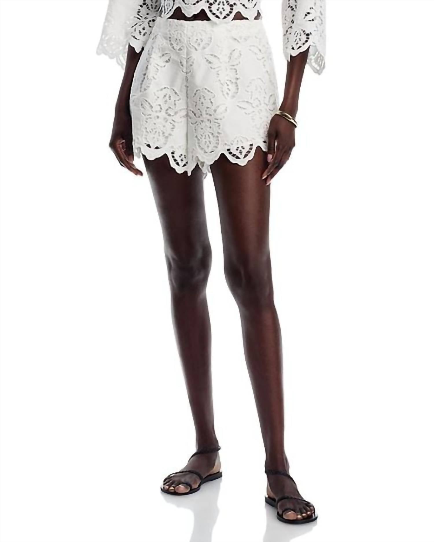 Cara Cara - Trish Embroidered Eyelet Shorts