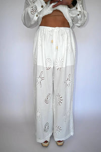 Vintage Havana - Ocean Eyelet Pants