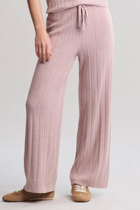BAREFOOT DREAMS Cozychic Ultra Lite® Cable Knit Ankle Pants in teaberry - women's pants
