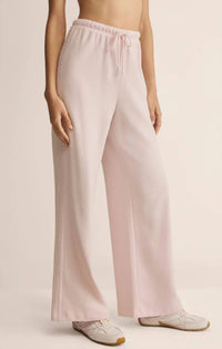 Z Supply French Terry Track Pant in baby pink - women's pants - alternate view