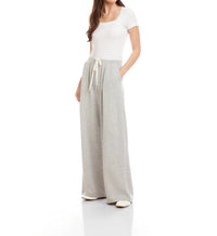 Fifteen Twenty Lani Wide Leg Pants in light heather gray - women's pants - alternate view