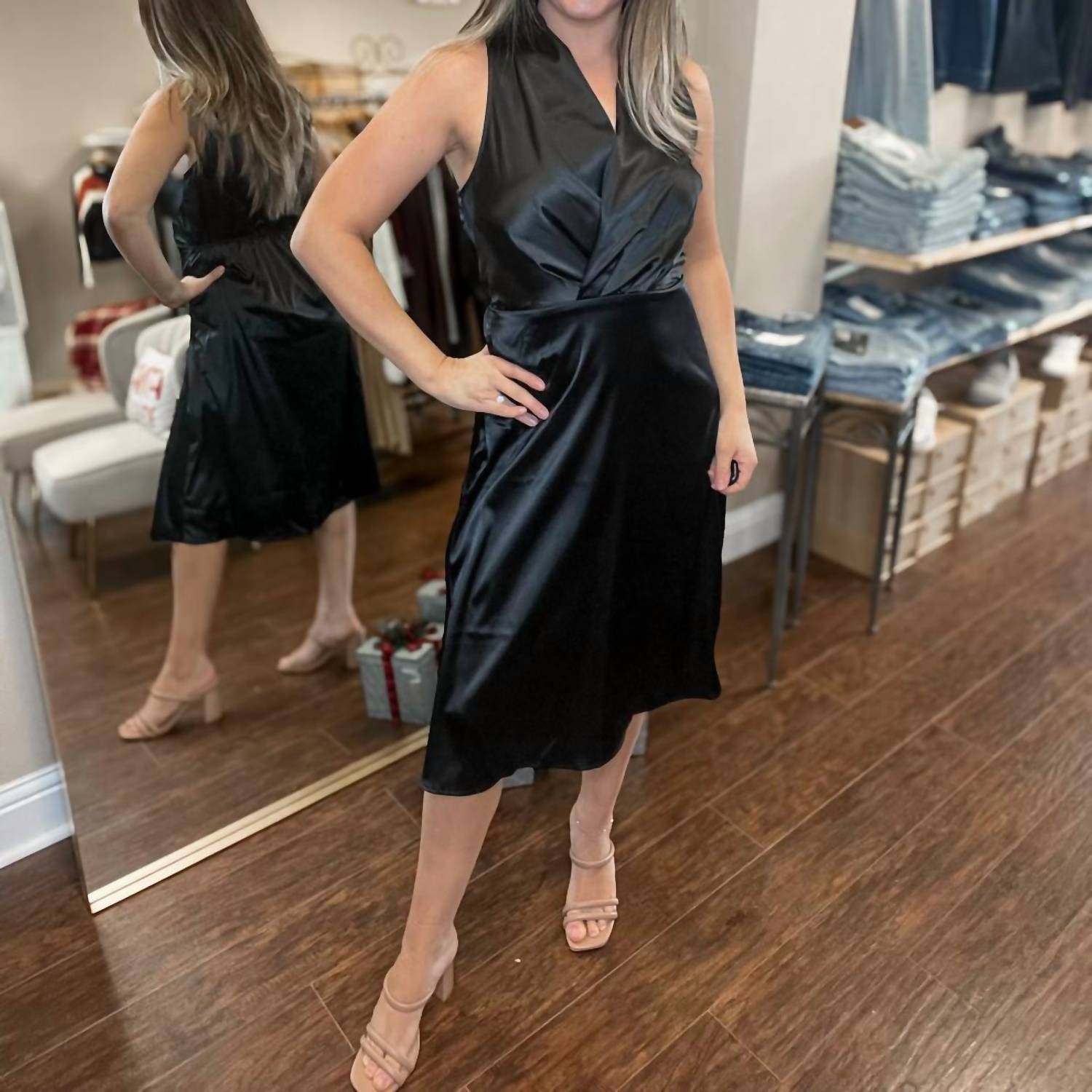 Kld. Signature - Satin Pleated Dress