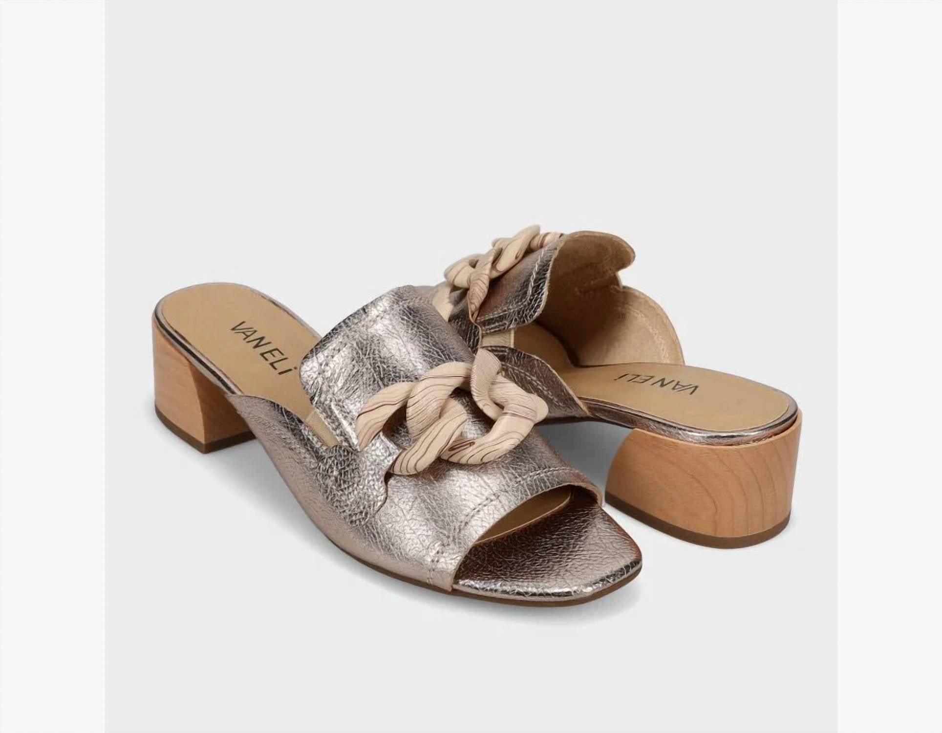 Vaneli - Women's Cannia Open-toe Leather Mules