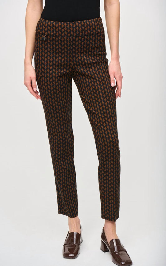 Joseph Ribkoff - JACQUARD WOVEN ABSTRACT SLIM FIT PANT