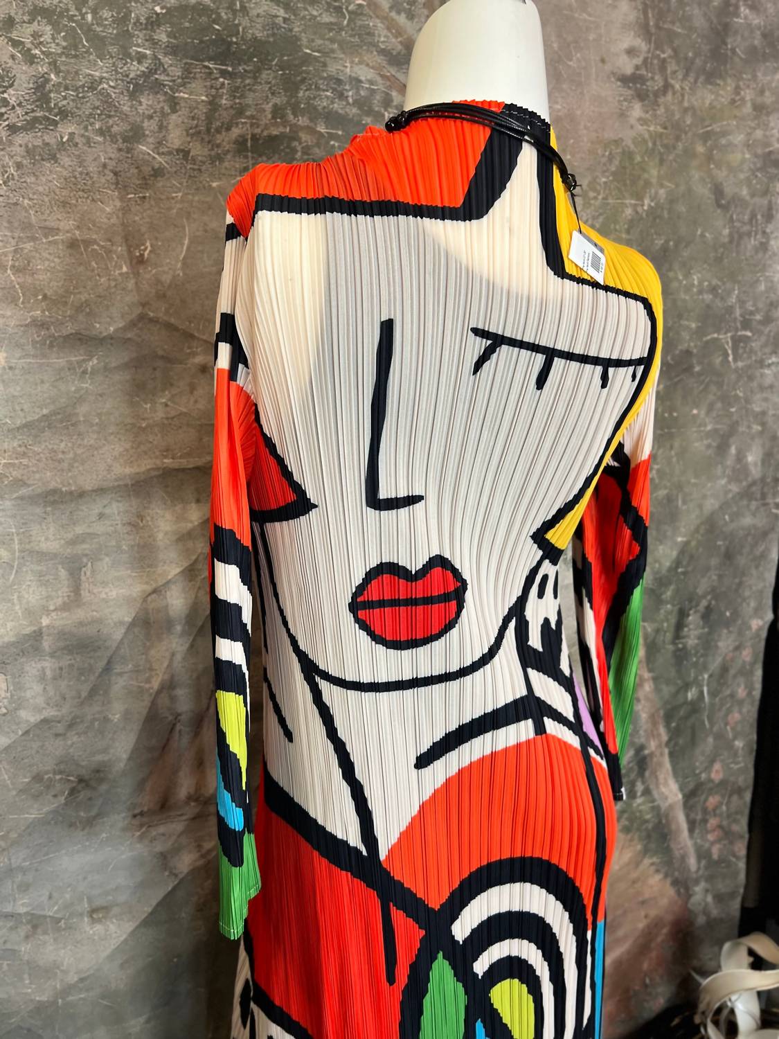 Vanite Couture Women's Picasso Mix Abstract Dress in orange yellow - women's dress - view 6