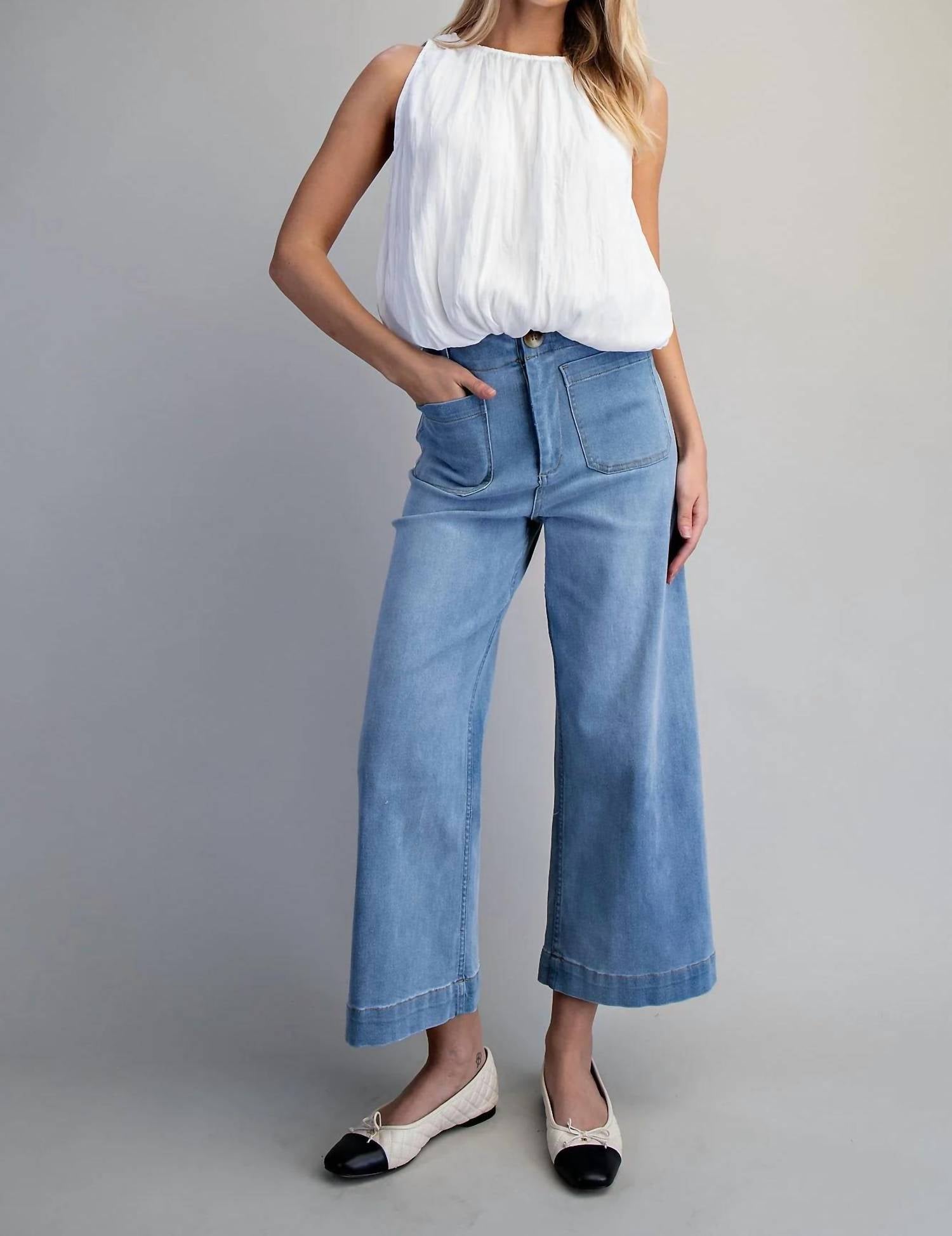 Ee:Some - Straight Leg Denim Pants