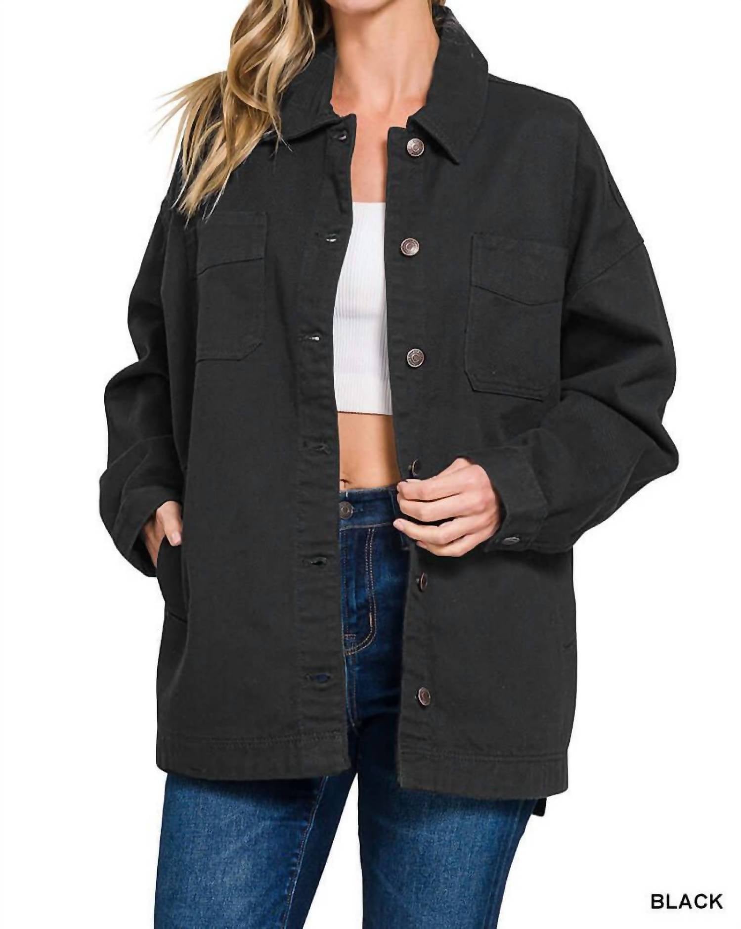 Zenana - Oversized Denim Shacket