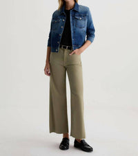 AG Jeans Saige Mid-rise Fit Wide Leg Crop Jean in dusty sage - women's jeans - view 4