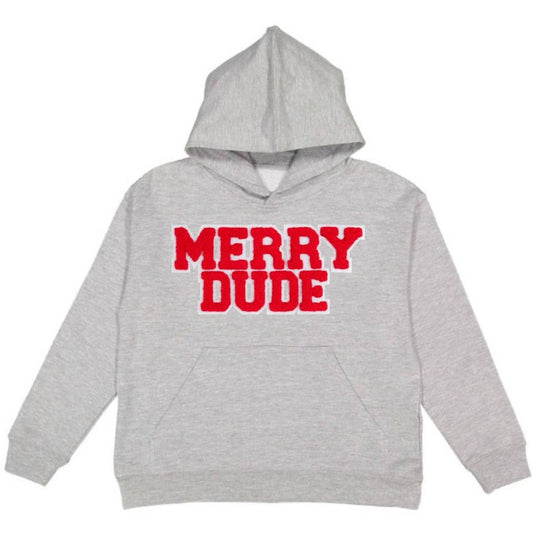 Sweet Wink - Merry Dude Patch Christmas Youth Hoodie