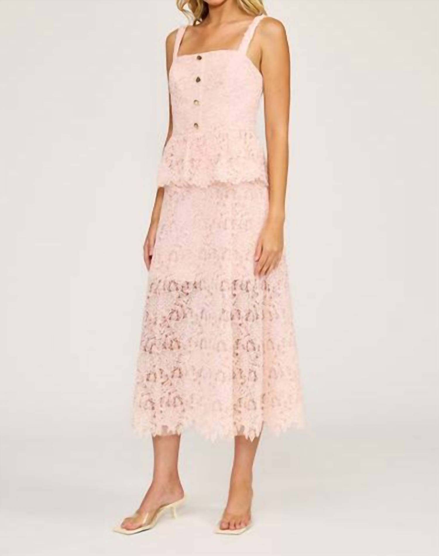 Lucy Paris - Rosalie Peplum Lace Dress