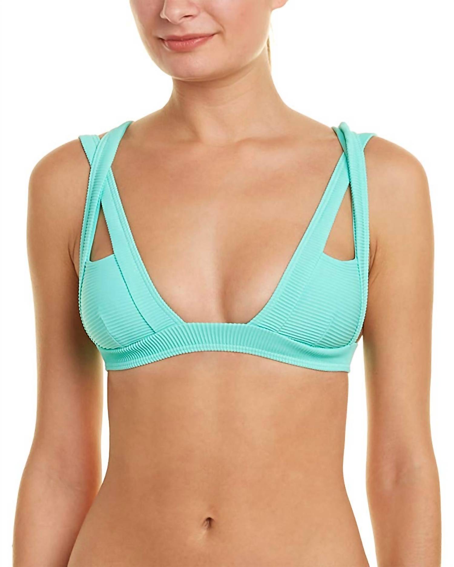 Solid Ribbed Multiple Strap Top