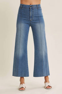 In February - Stretchy Cropped Wide Leg Jeans