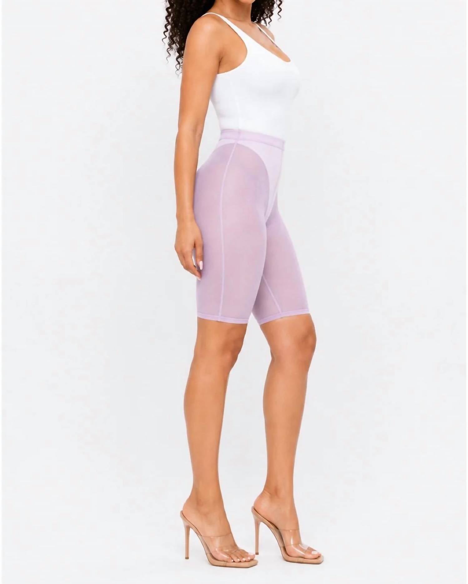 Jnk - On One Stretch Mesh Biker Shorts with Sheer