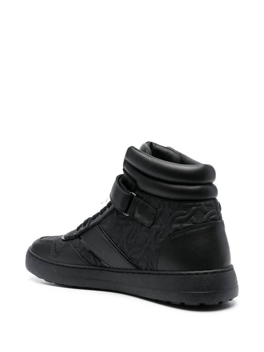Salvatore Ferragamo - Men's Embossed Hi-top Sneakers