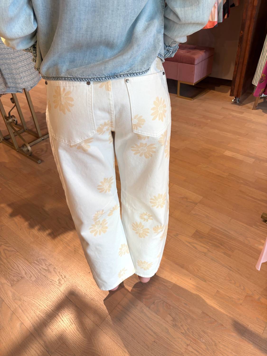 Mystree - Printed Barrel Denim Jeans