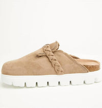 Very G - Women's Cali Faux Suede Clog With Braided Trim