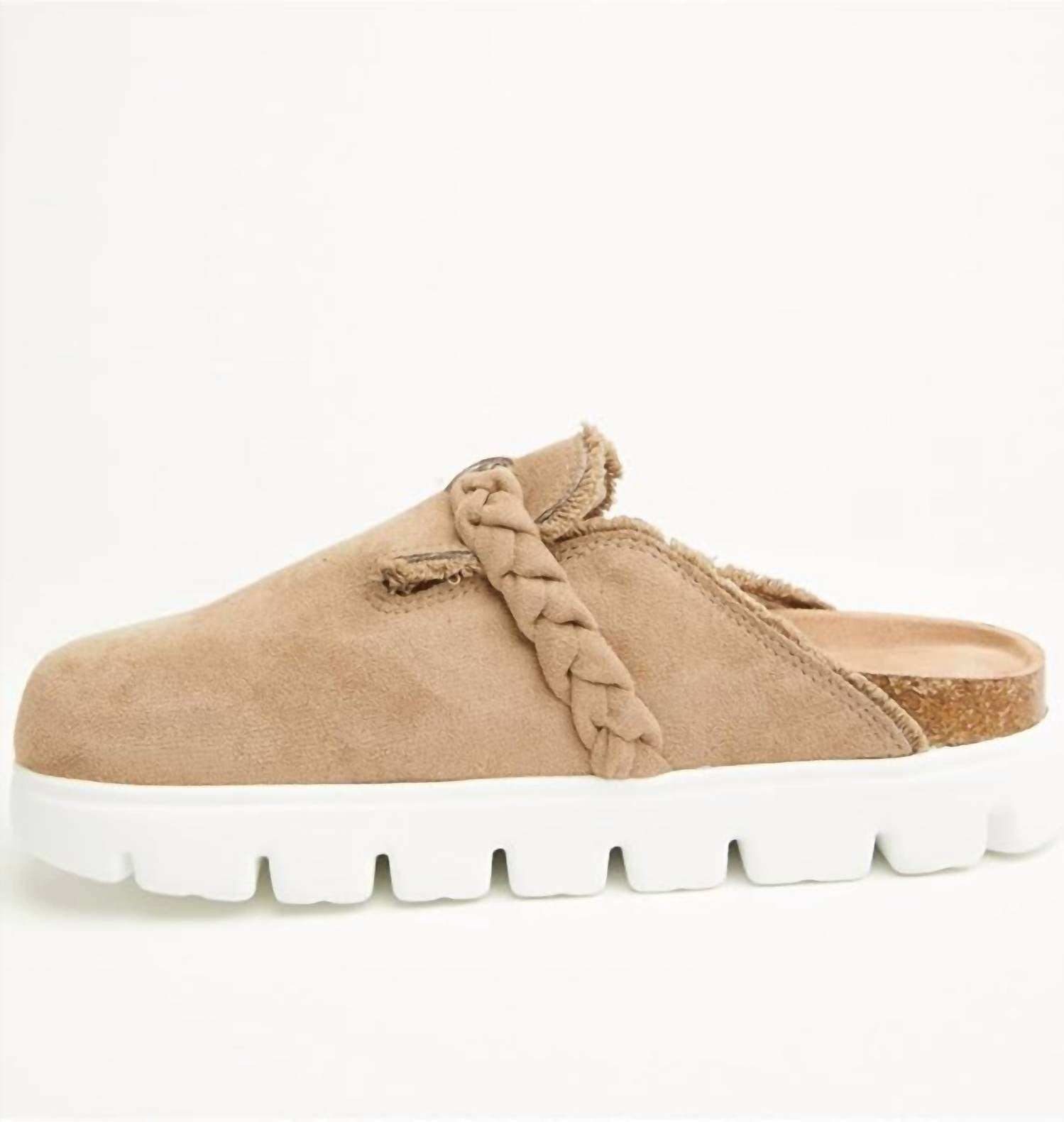 Very G - Women's Cali Faux Suede Clog With Braided Trim