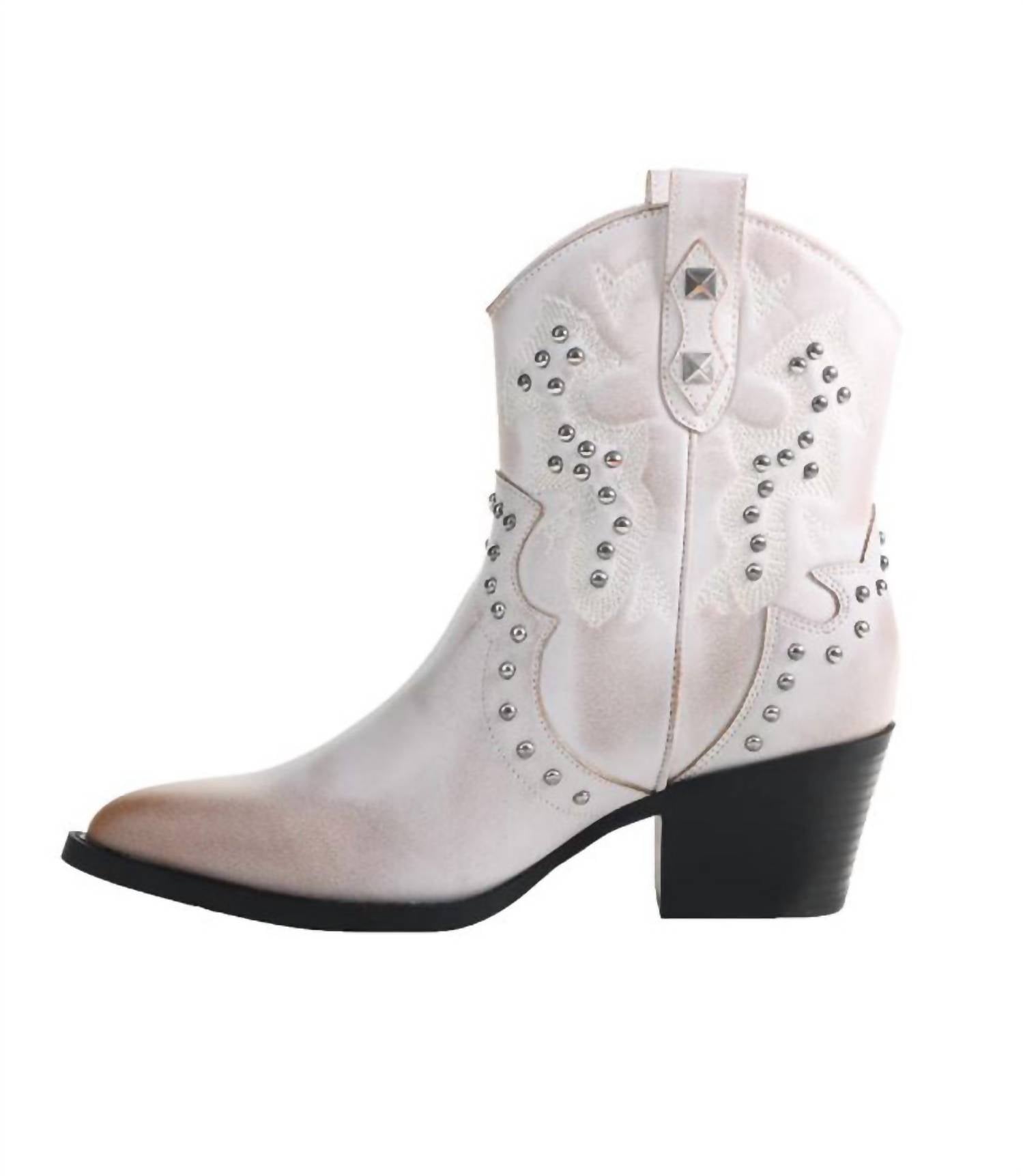 CHINESE LAUNDRY Women's Nowhere Burnished Boots in white - women's shoe - detail view