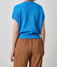 Lilla P V-Neck Sweater in dutch blue - women's sweater - alternate view
