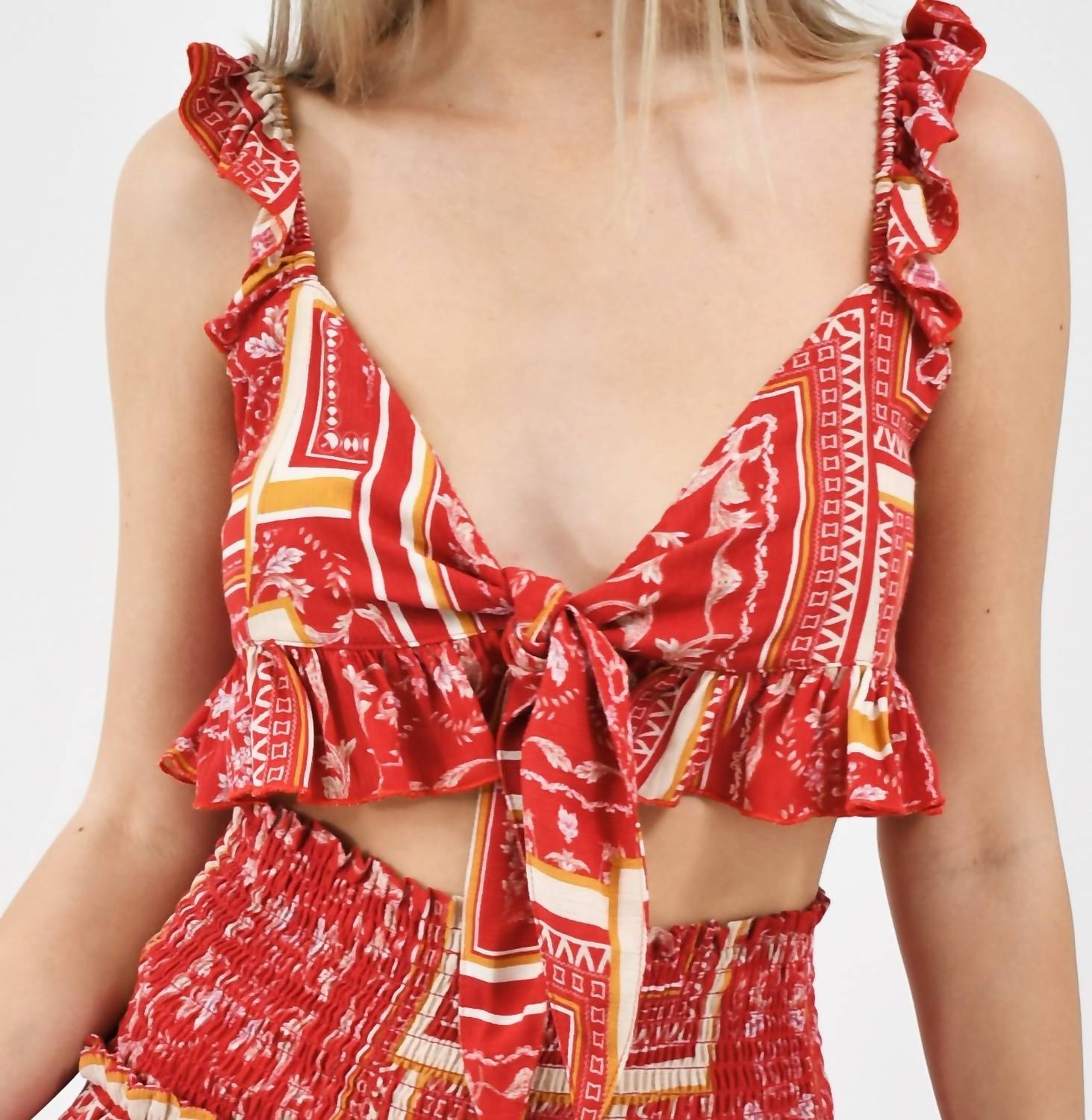 Skylar + Madison - Tribal Spirit Ruffle Smocked Set