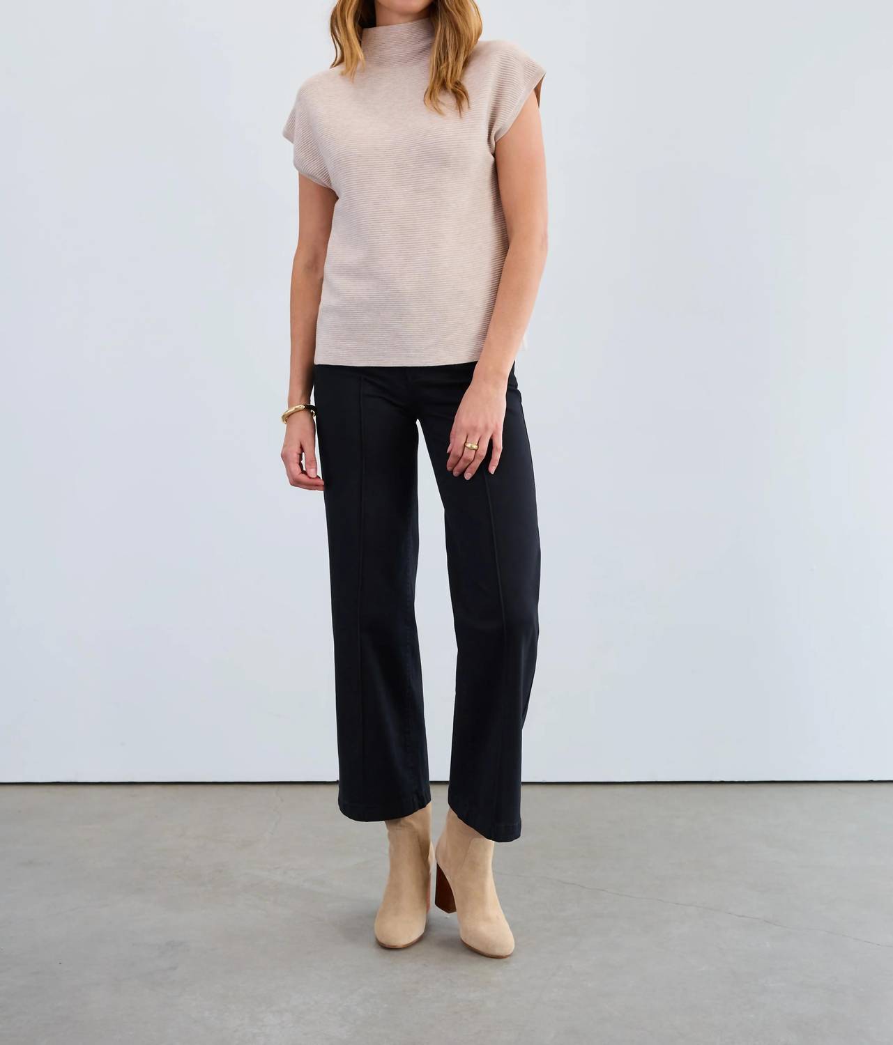 Fdj - Orianna Ottoman Cap Sleeve Sweater