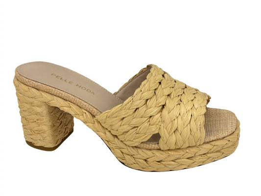 Pelle Moda - Women's Camren Platform Heel Natural Raffia