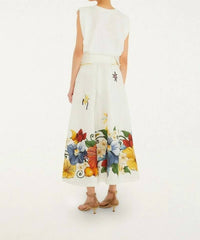 Farm Rio - Tropi Embroidered Linen Skirt