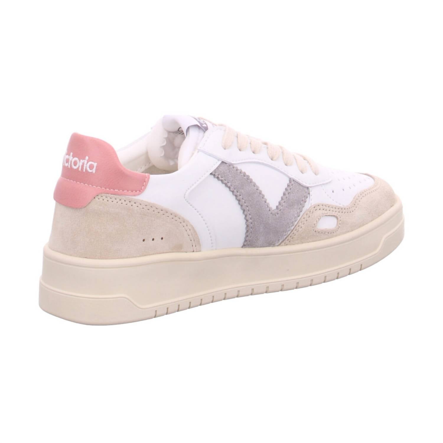 VICTORIA Girl's Rosa Sneaker in beige - kids' sneaker - alternate view