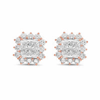 Diana M Jewels - Women's Radiant Lab-Grown Diamond Stud Earrings (7.00 Ct TCW) - Elegant