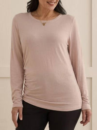 Tribal - Ruched Side Knit Top