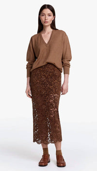 Smythe - Lace Pencil Skirt