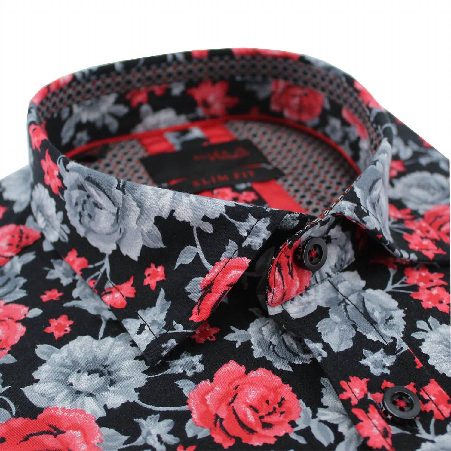 Eight X - Monochromatic Rose Short Sleeve Shirt
