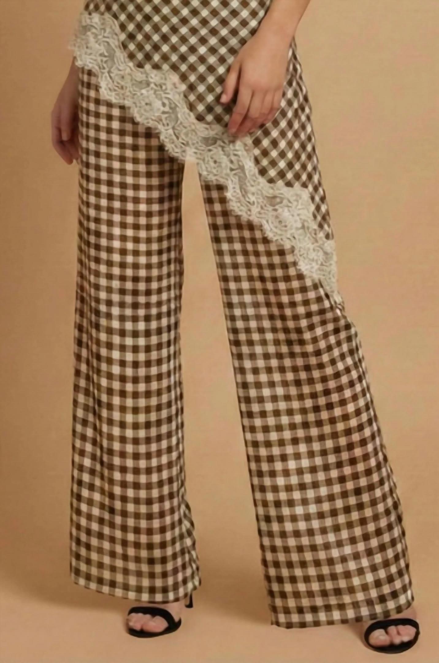 Skylar Rose - Gingham Lace Trim Set
